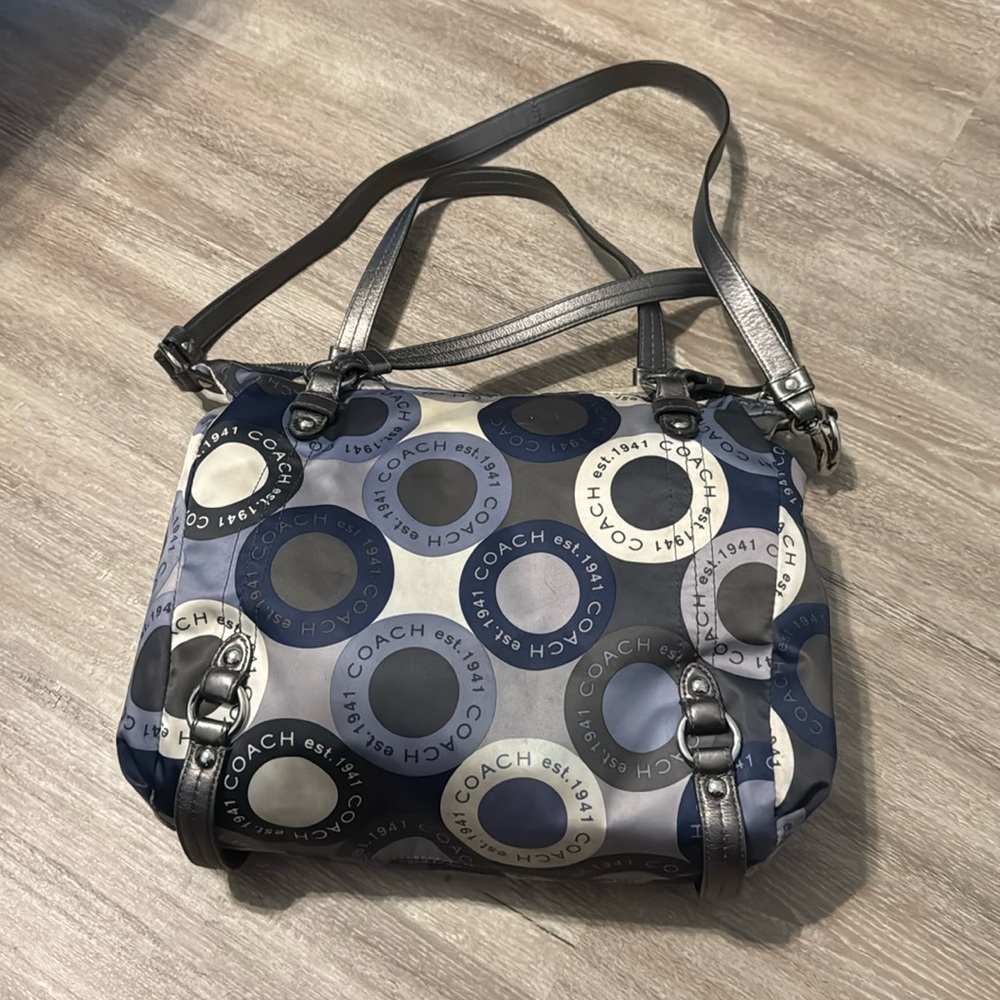 Coach Snaphead Print Sateen Alexandra Satchel Crossbody Handbag F17582